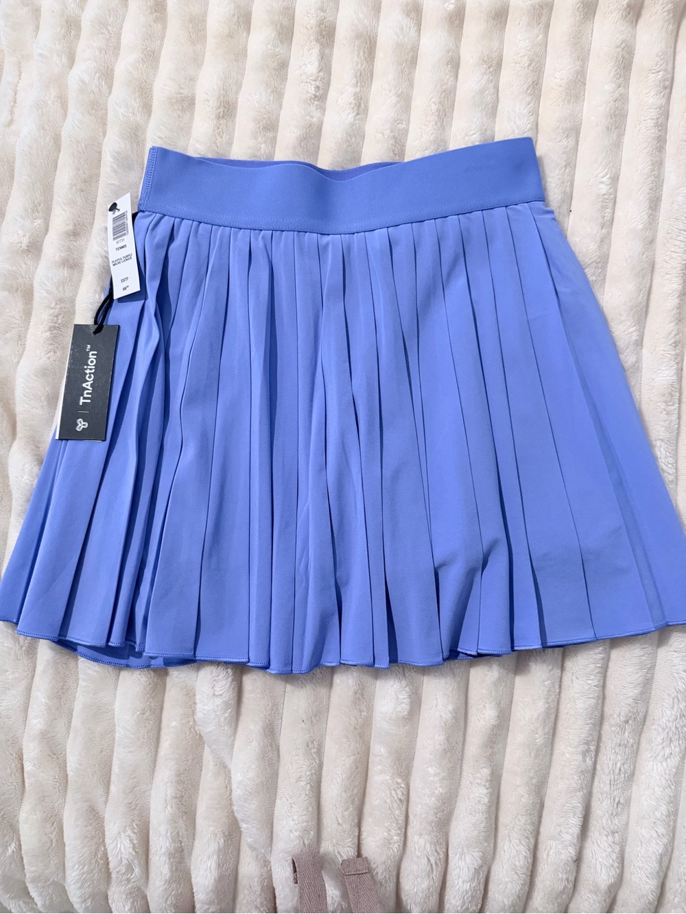 TNA Pleated Mini Skirt in Periwinkle Blue